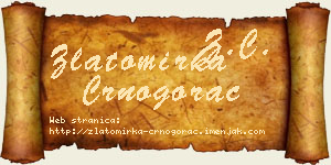 Zlatomirka Crnogorac vizit kartica